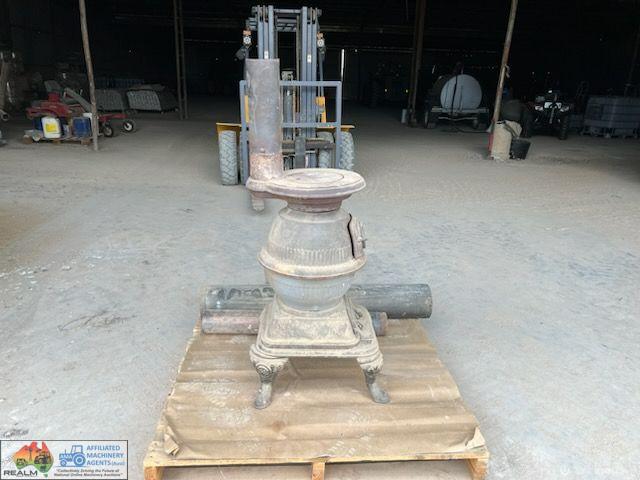 Ornate Cast Iron Pot Belly Stove - photo 8