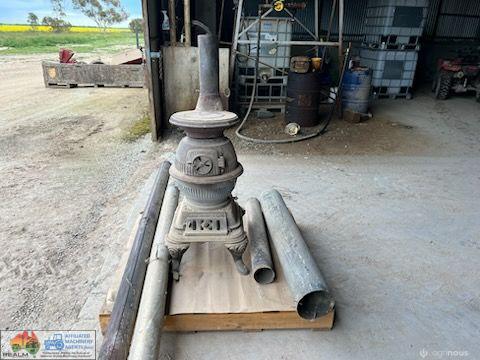 Ornate Cast Iron Pot Belly Stove - photo 9