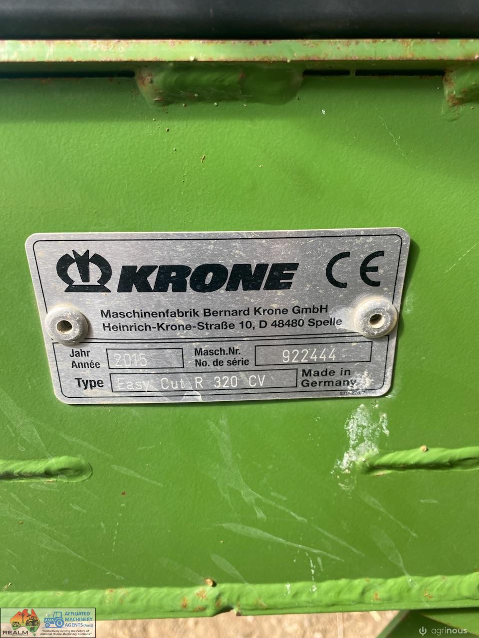 Krone Easy Cut Mower - 320CV - 2015 Model - photo 8