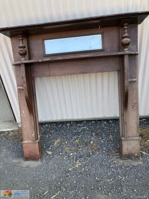 Timber Fireplace Surround (Rectangle Mirror)