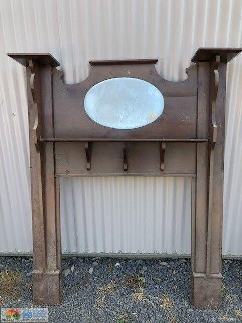 Timber Fireplace Surround (Oval Mirror)
