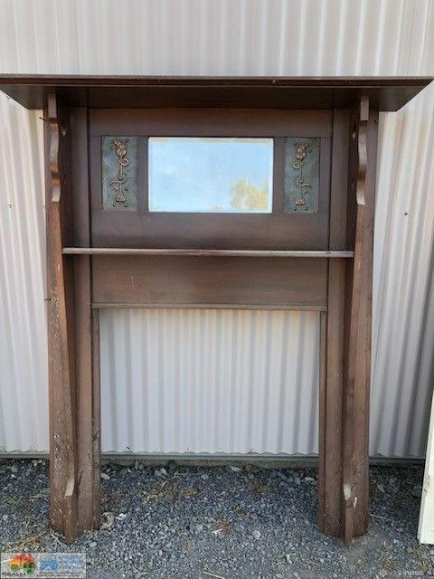 Timber Fireplace Surround (Brass Inserts)