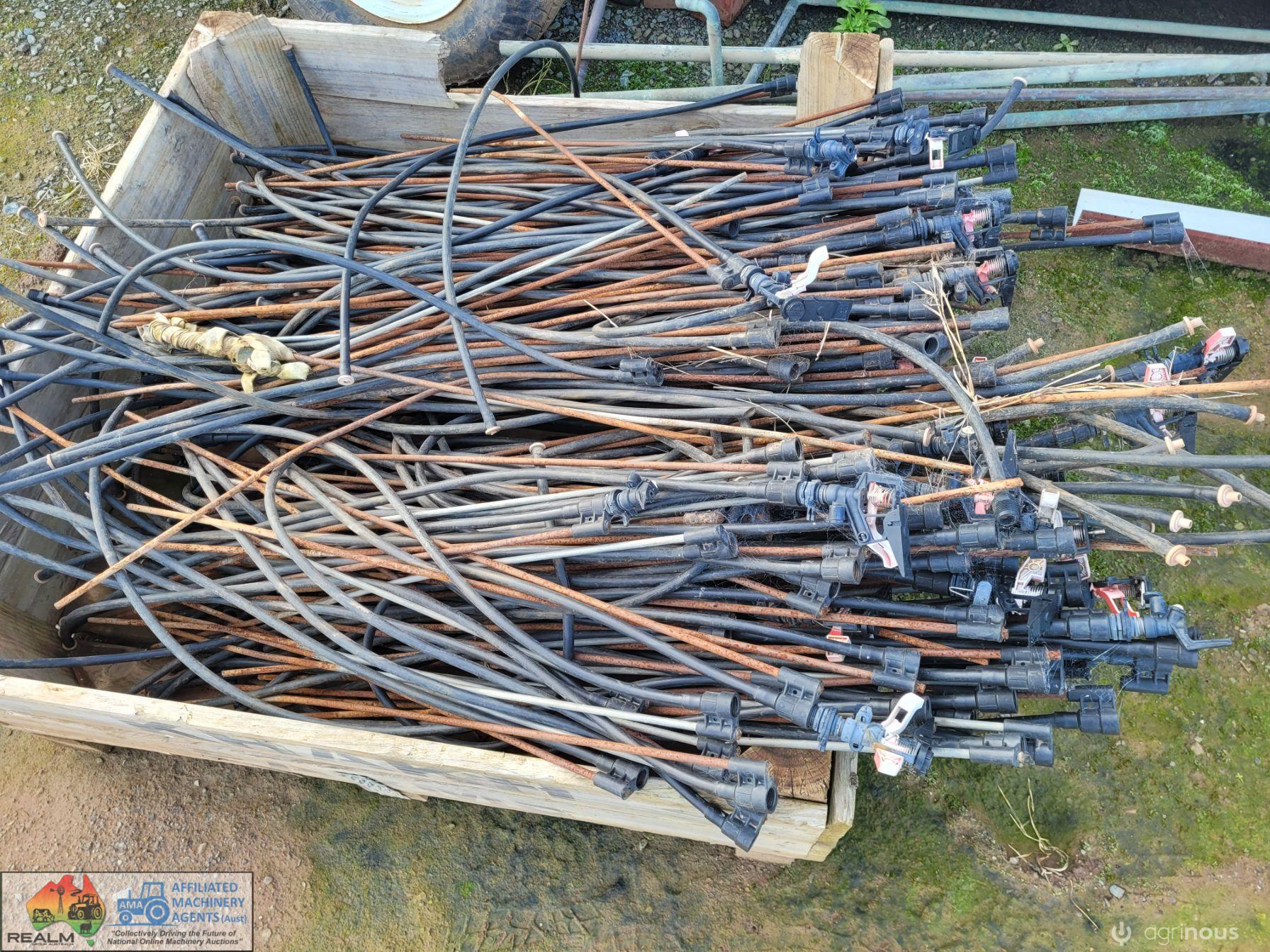 Bin of Assorted Used Sprinklers & Risers