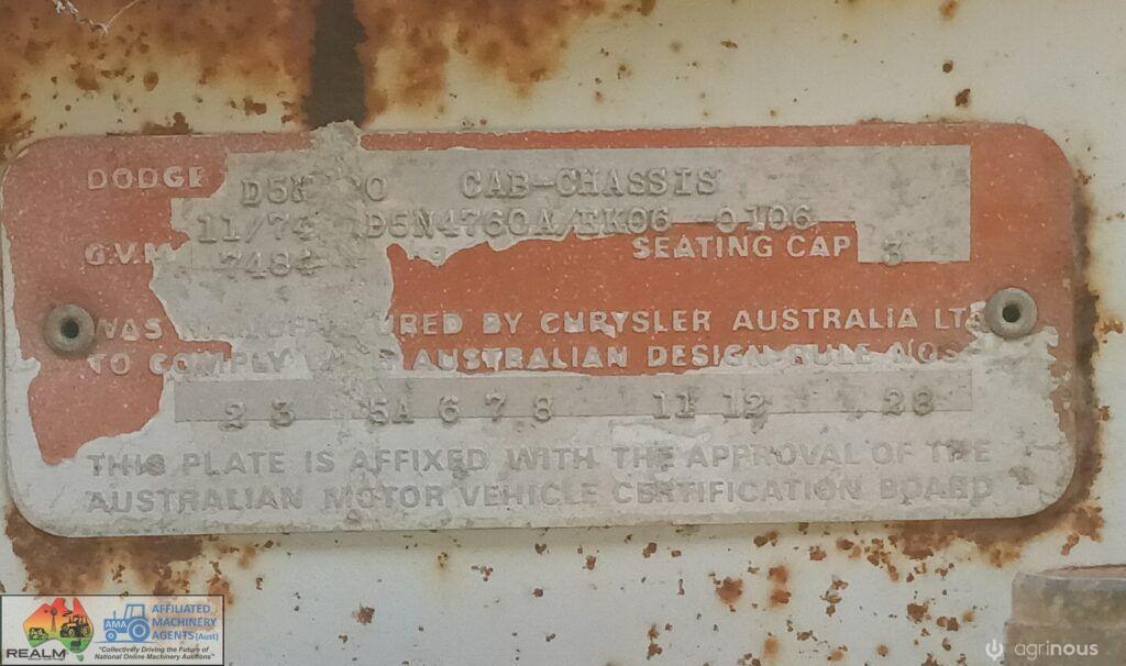 1974 Dodge D5N 4750, 6cyl Petrol - photo 9