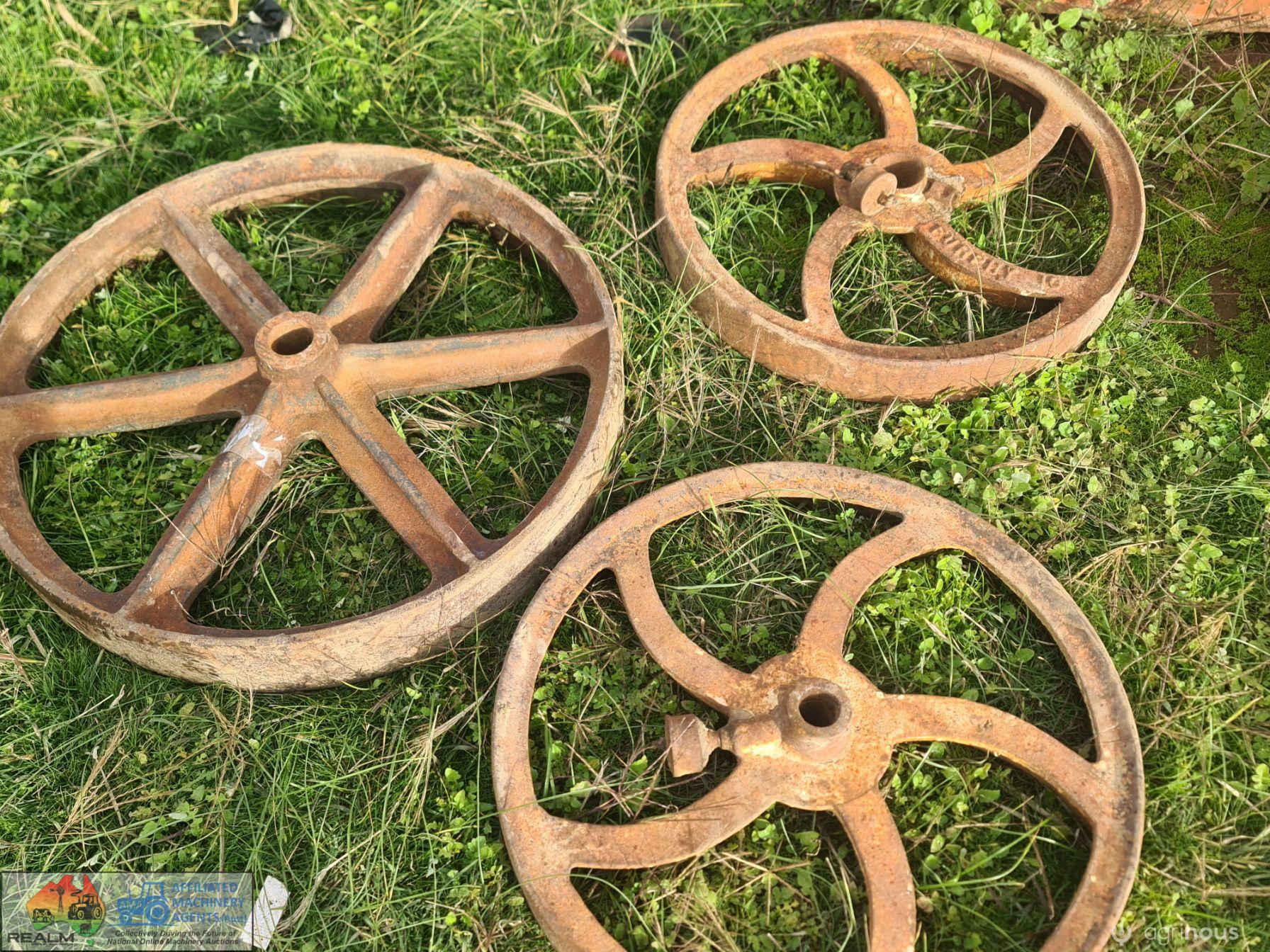 3x Cast Iron Furphy Wheels