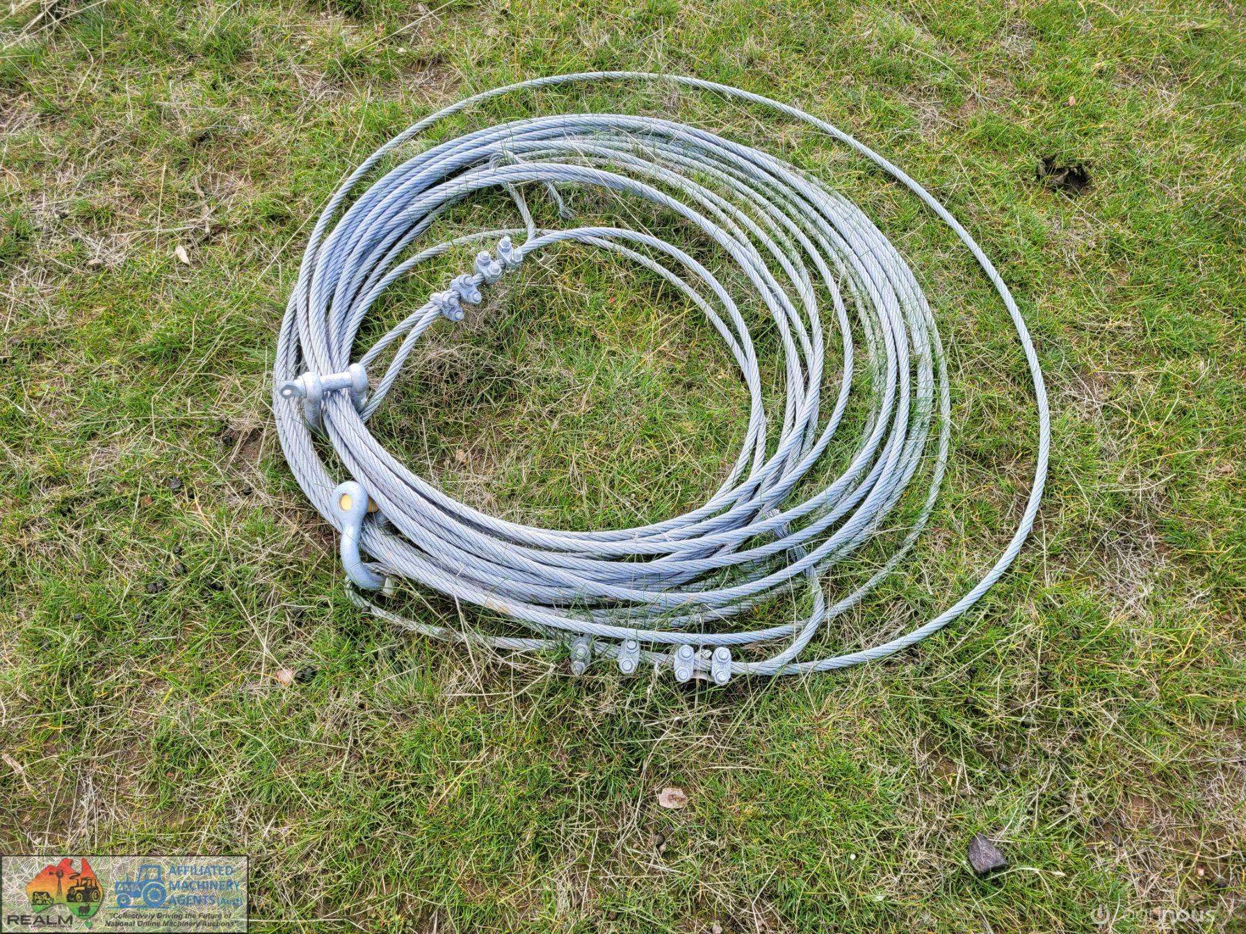 50m New Galv 10mm Tow Cable with D-Shackles