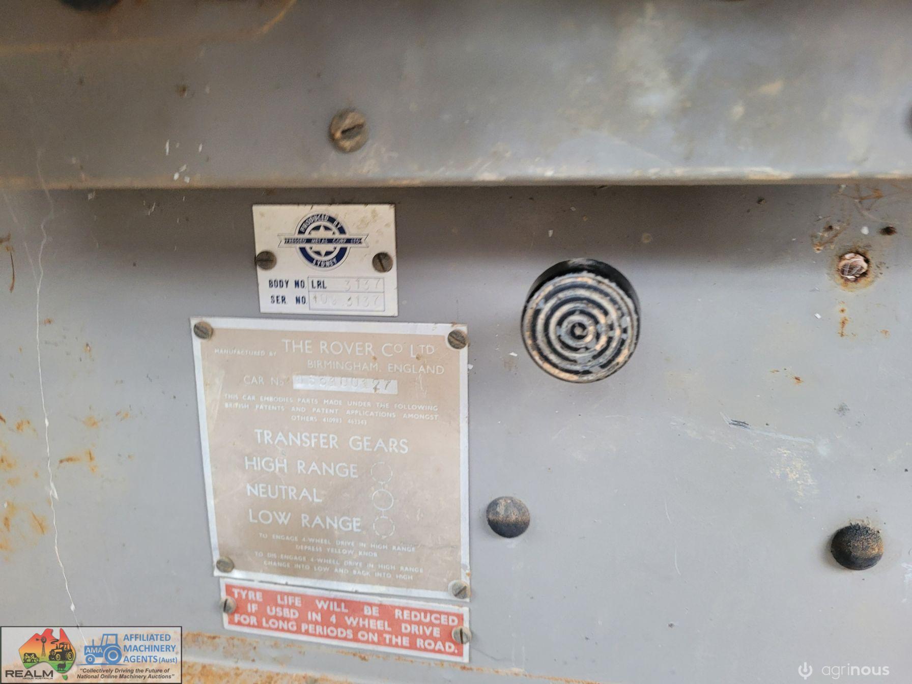 Series 1 Landrover (Body No. 3137) Very Original Condition