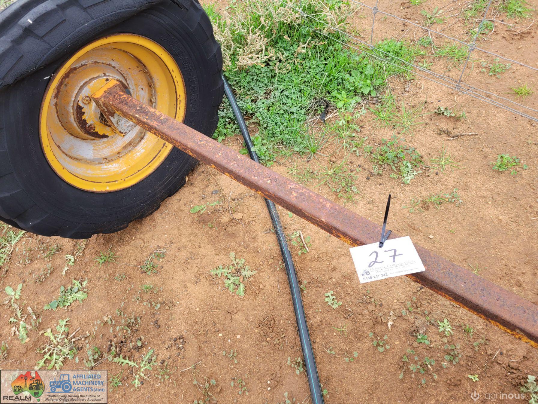 Solid Trailer Axle with 16.00 Tractor Tyres - photo 3
