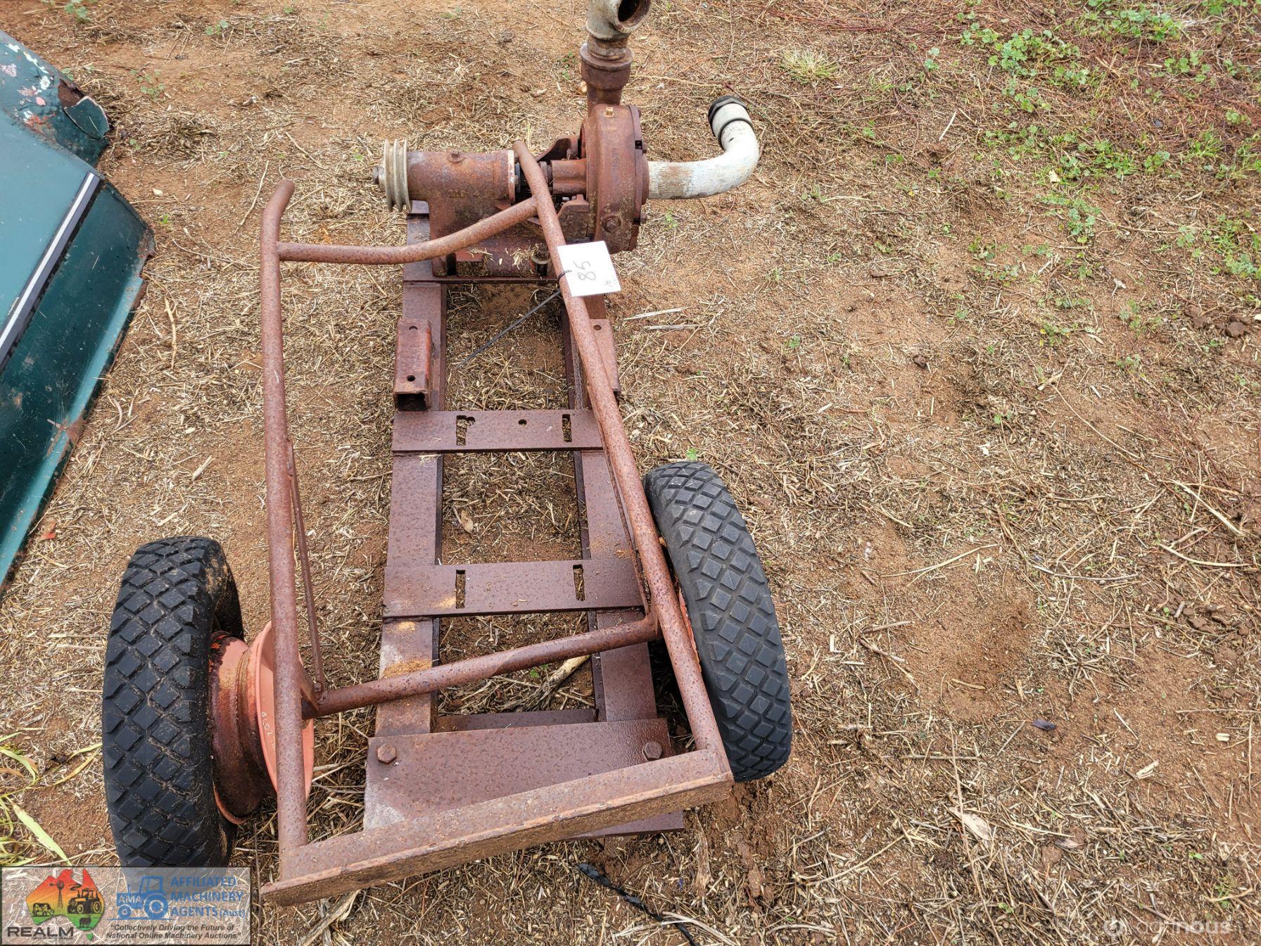 Bagging Trolley with Solid Tyres & Seized 2" Pump