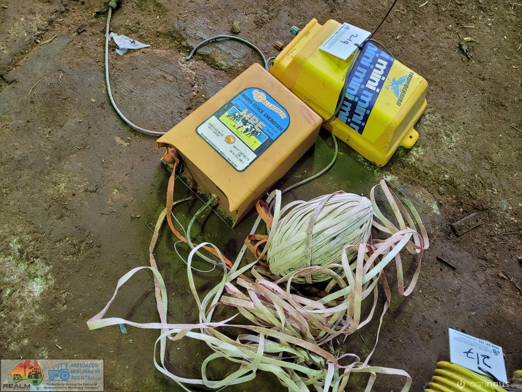 2x Mains Power Fence energizers & Hot Tape