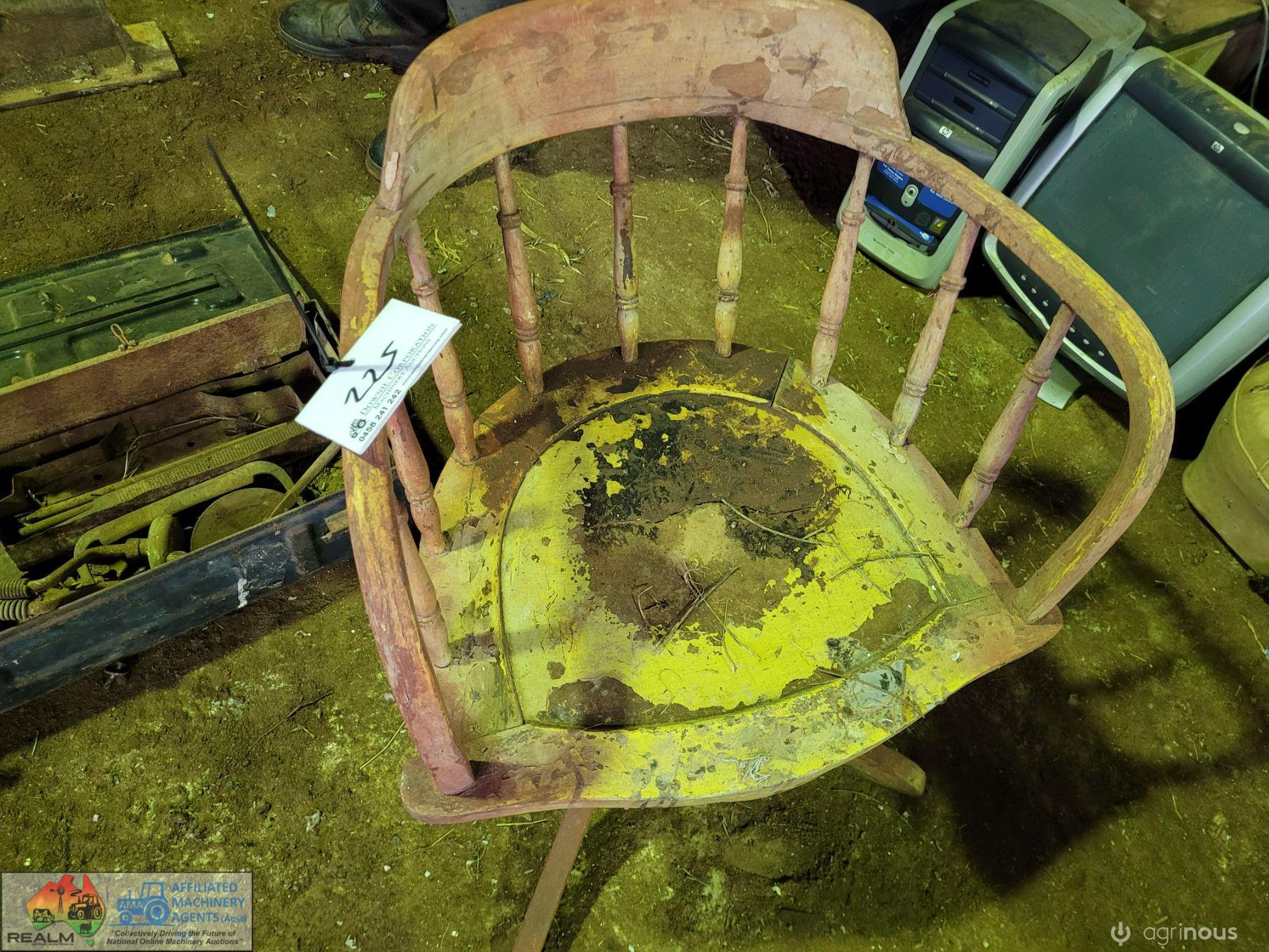 Antique Timber Office Swivel Chair