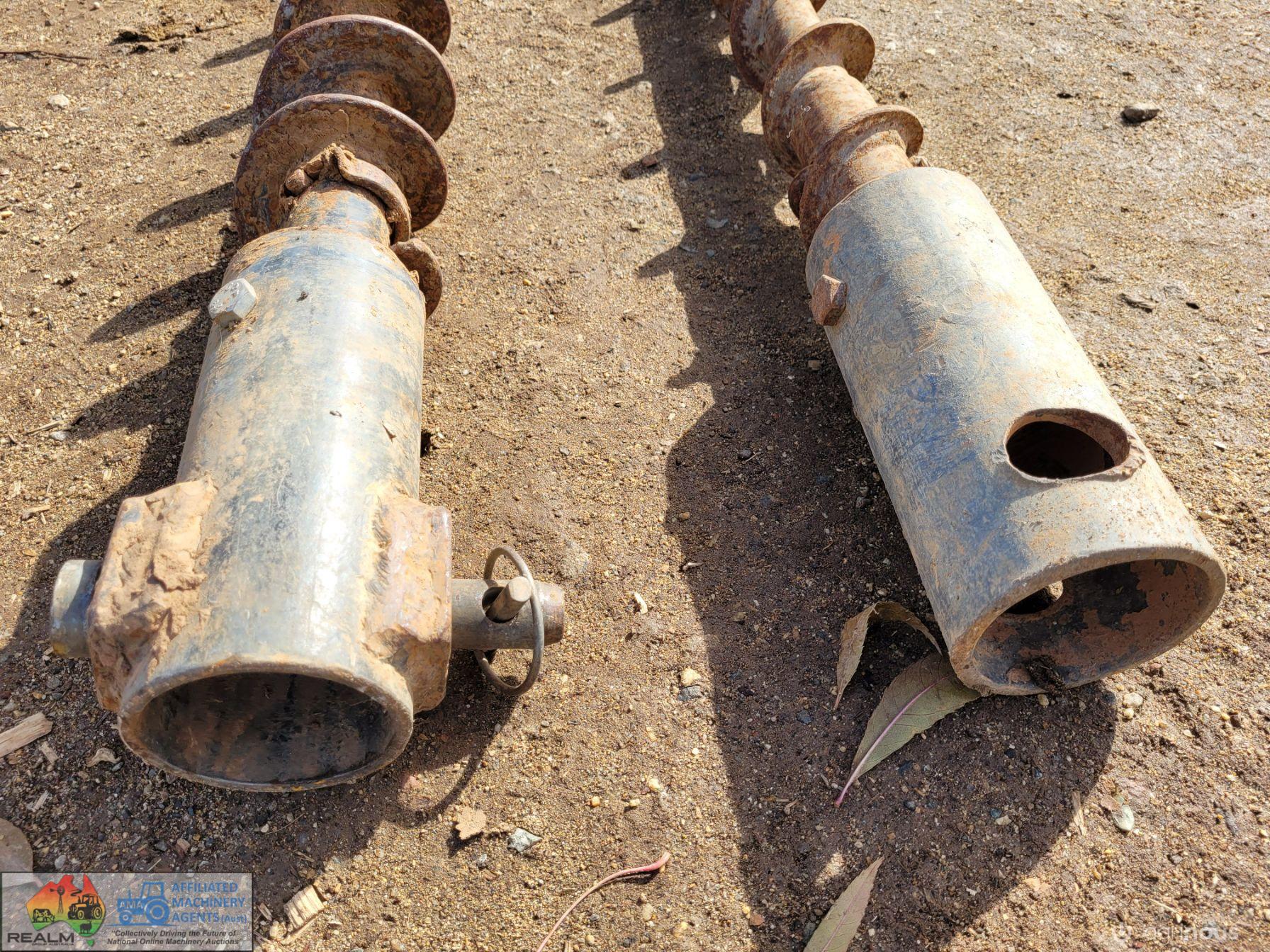 2x 85mm x 1.5m Augers with 65mm Drive Adapters