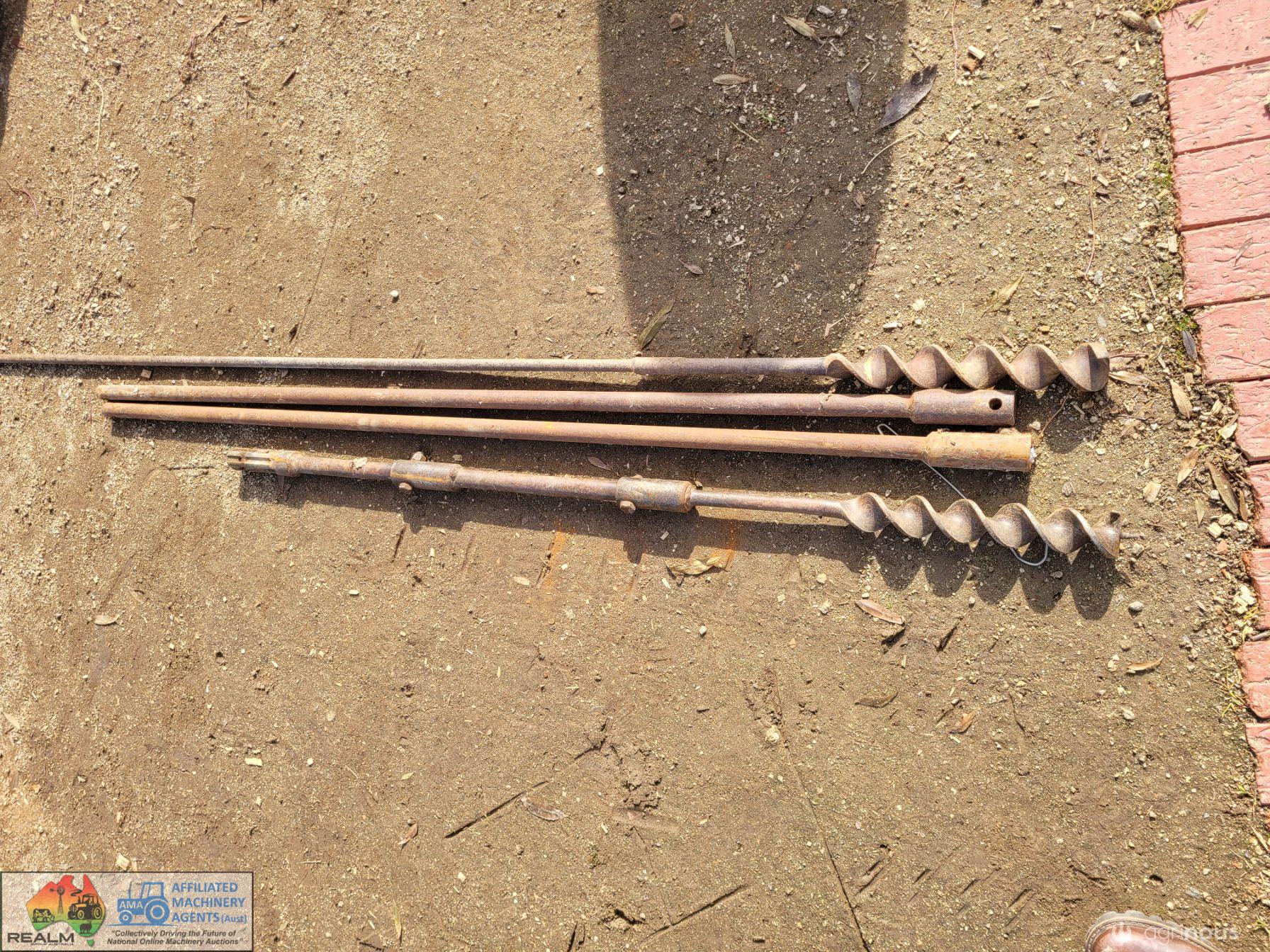 2x 45mm Wood Boring Augers & Extension Shafts
