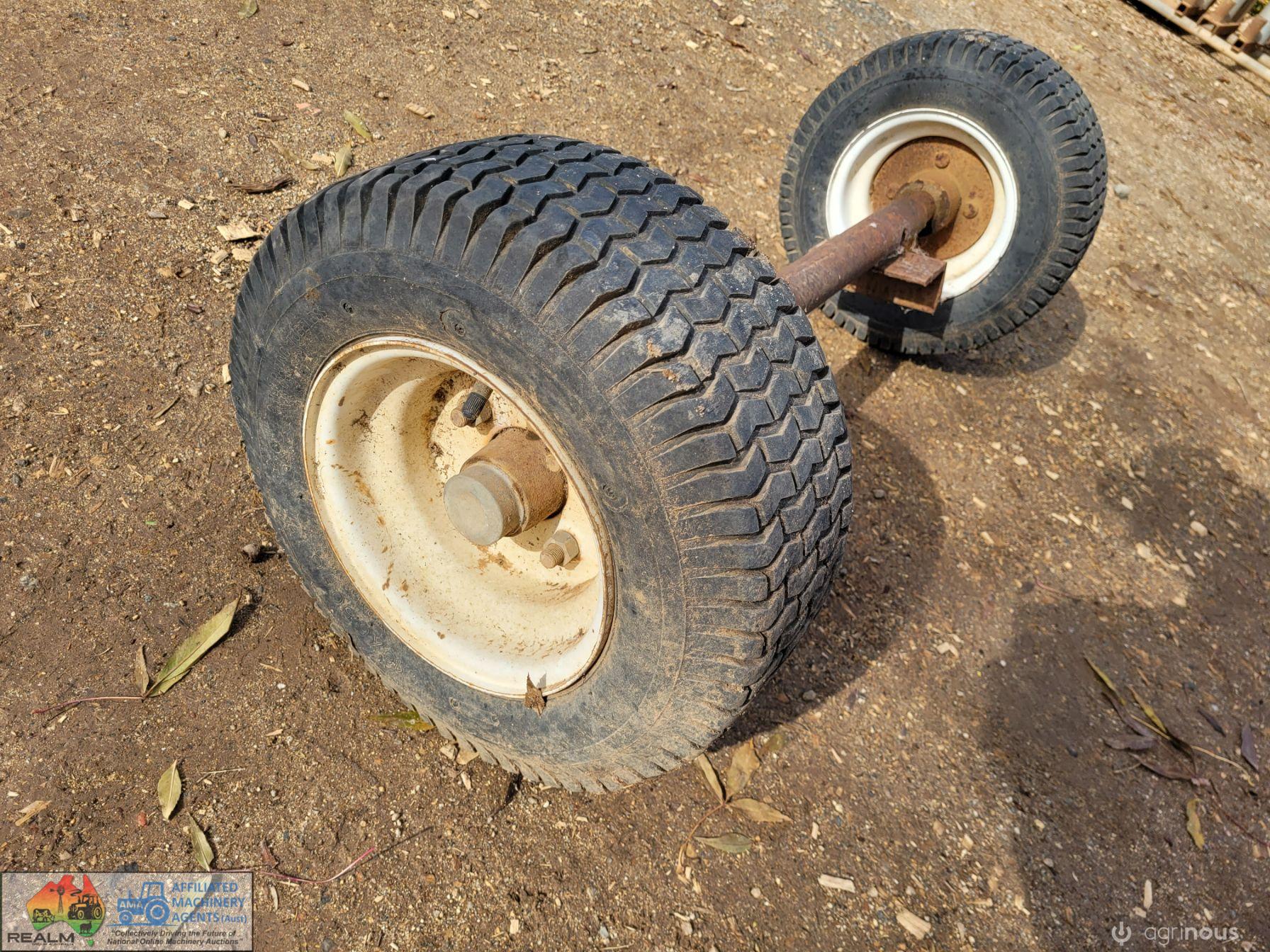 6.50x8" Lawn Mower Wheels on H/duty Axle