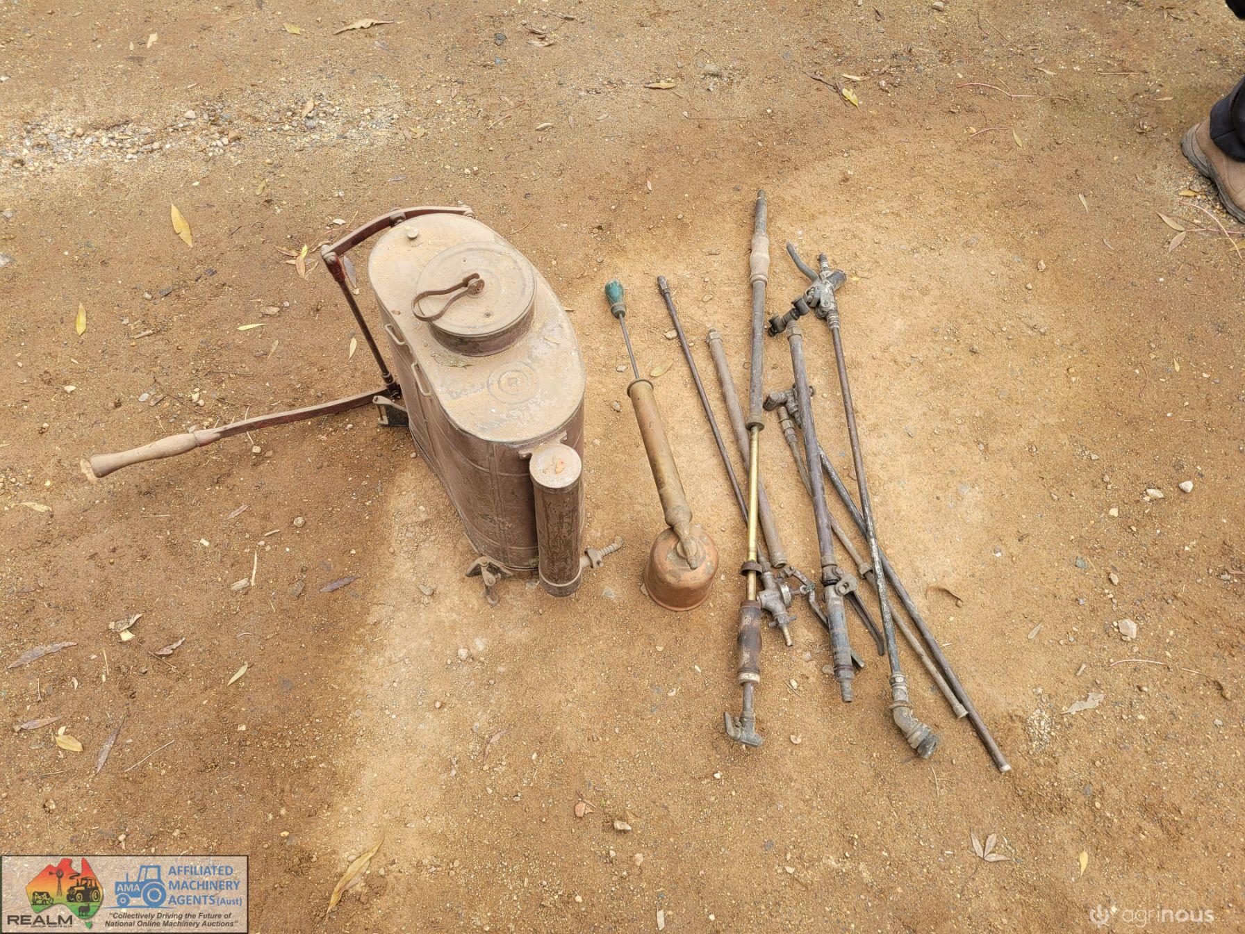 Collectors Copper Knapsack & Assorted Spray Handles - photo 5