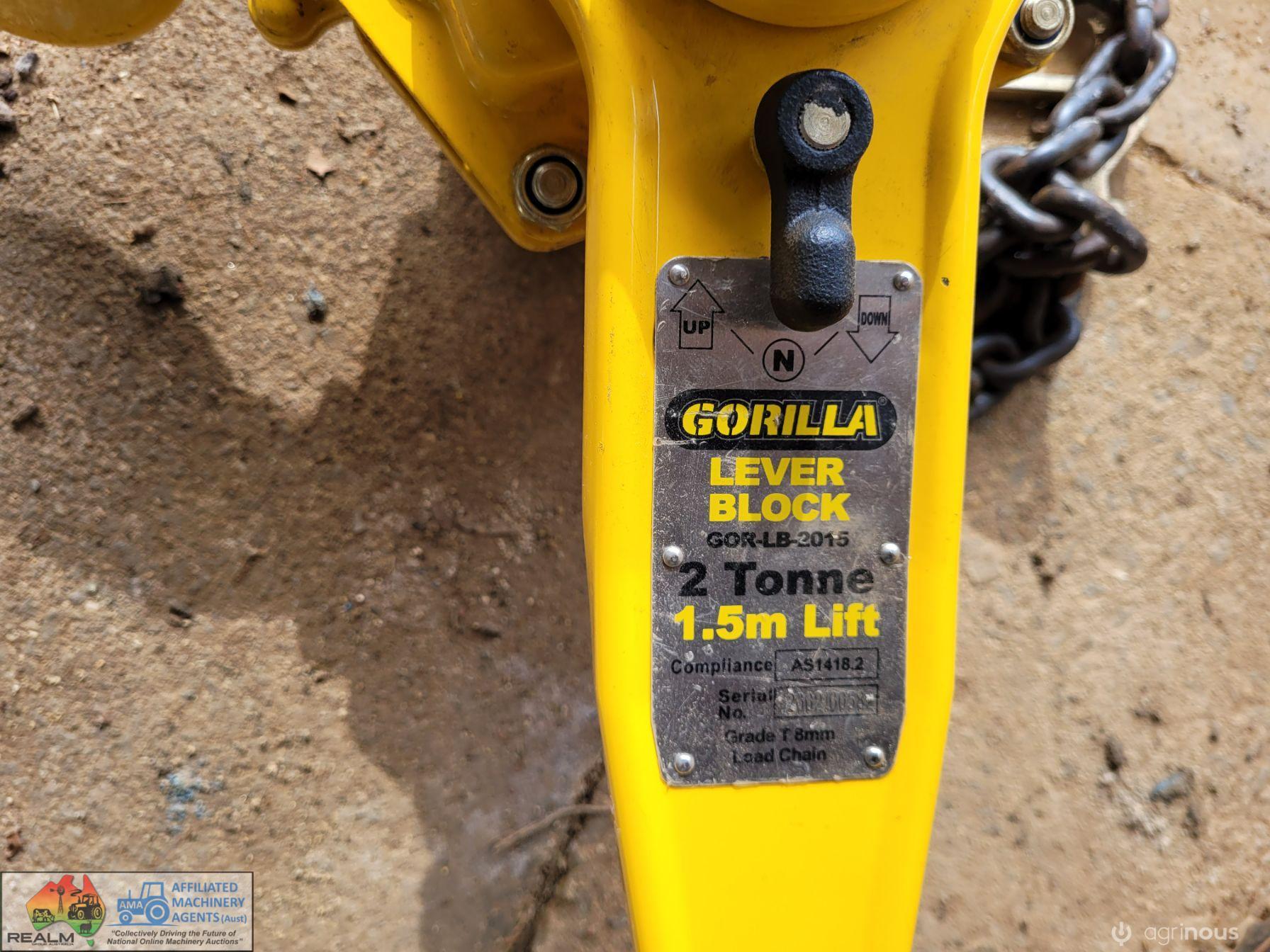 Gorilla 2t Lever Block Lift (New) - photo 3