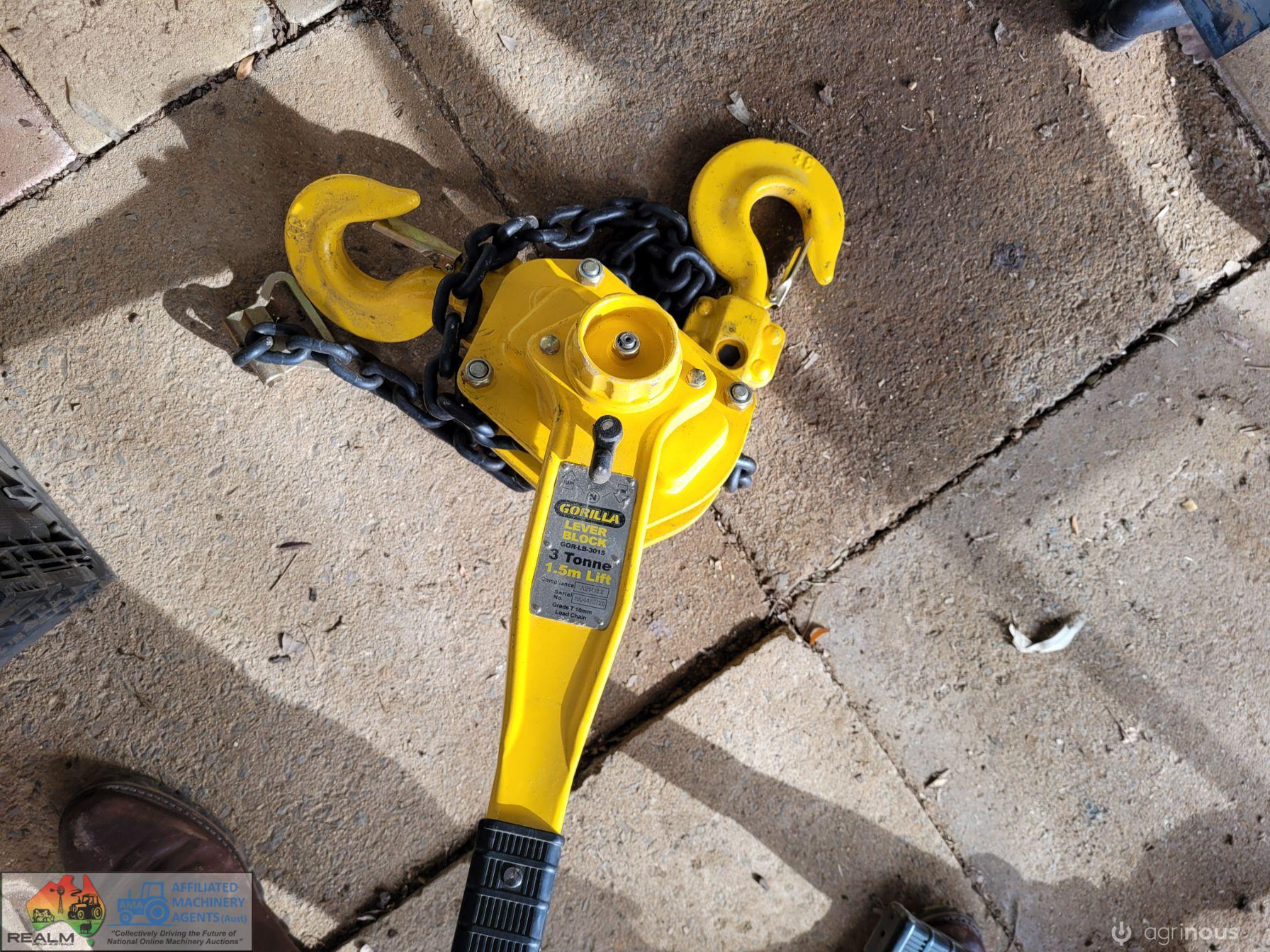Gorilla 3t Lever Block Lift (New)