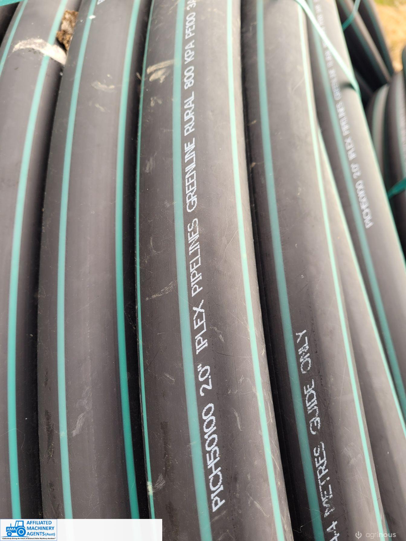9x 100m Rolls of New 2" Rural Poly Pipe (No.2) - photo 3