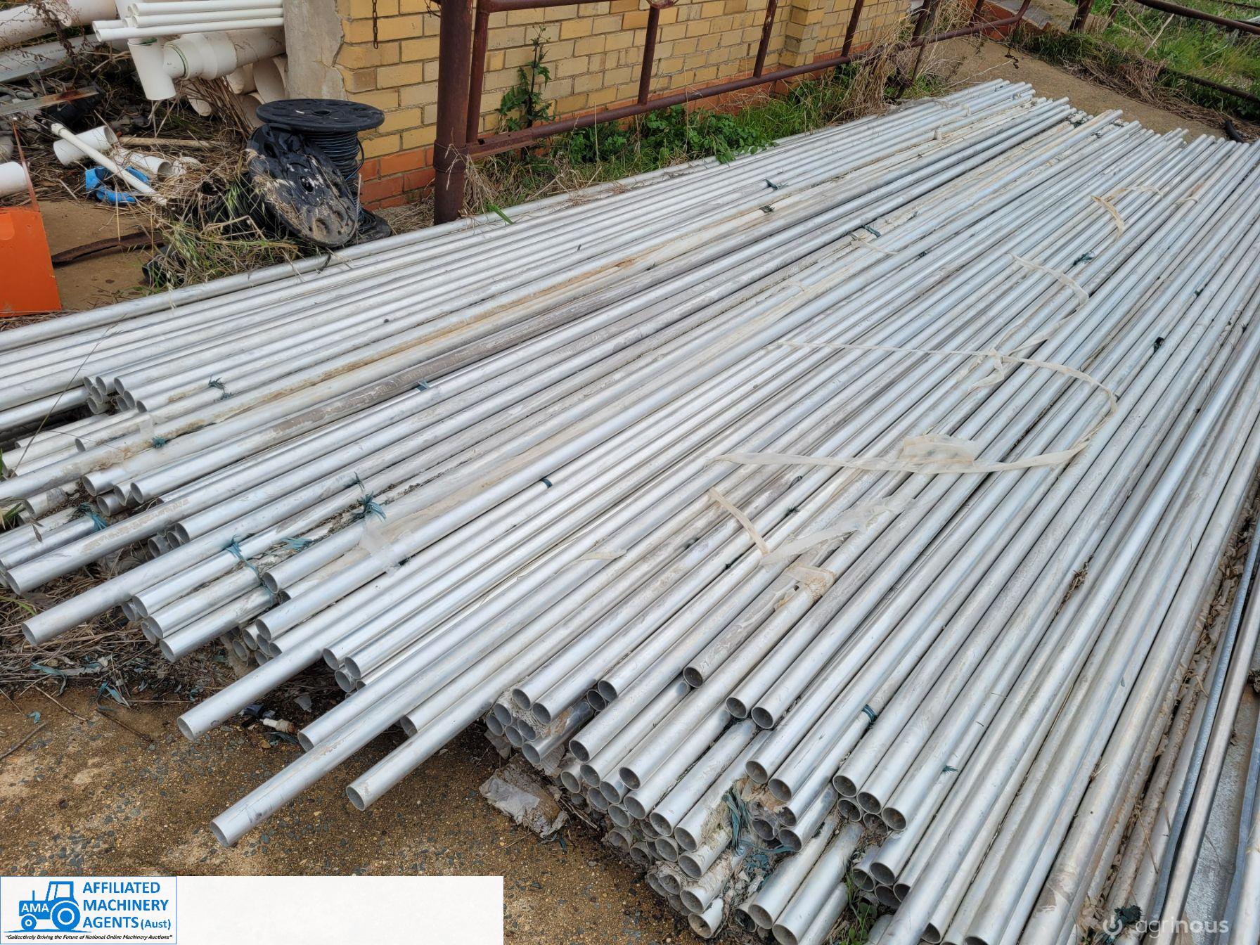 50 x 6m Lengths New (Un-used) 32mm Alloy Irrigation Pipe (No.2)