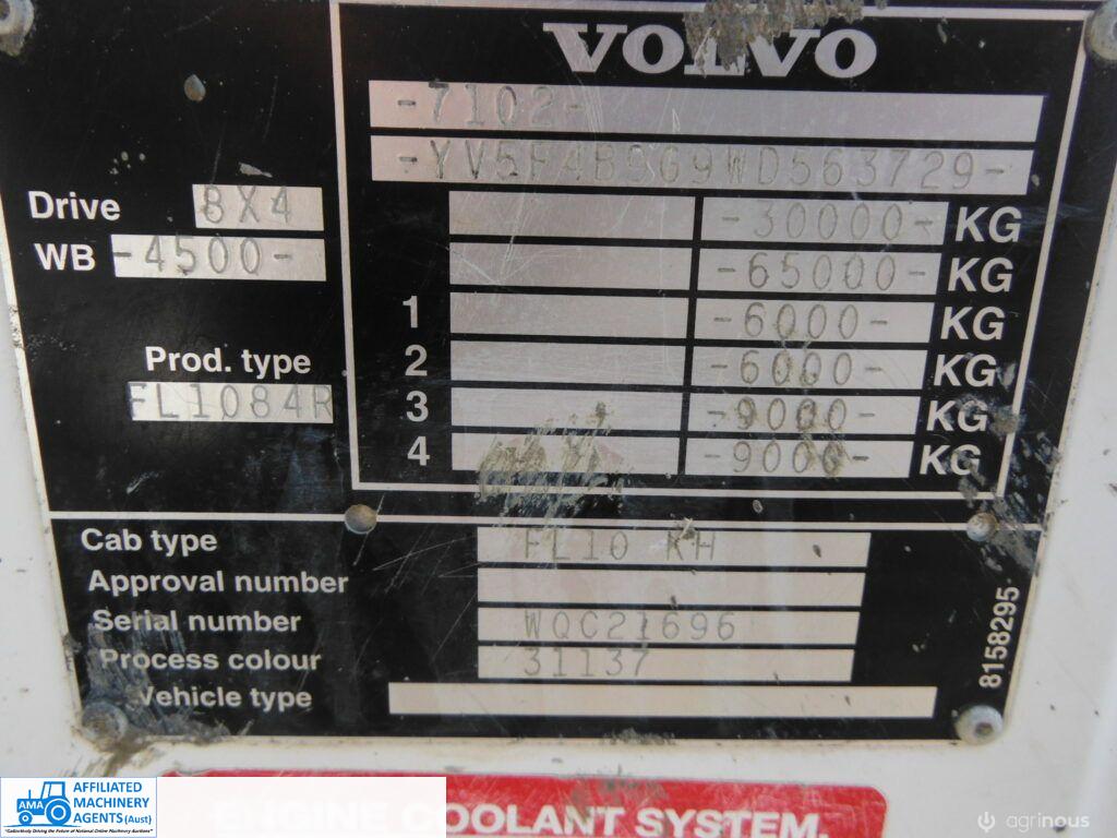1998 Volvo FL10 KH Twin Steer Concrete Agitator - photo 9