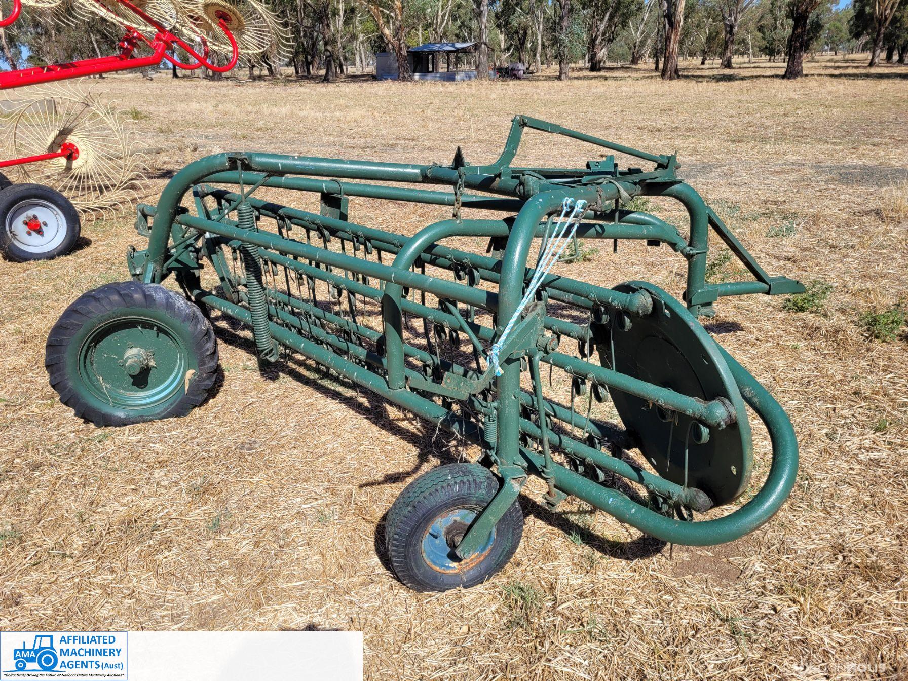 Trailing 8ft Roller-bar Hay Rake ~ Ground drive