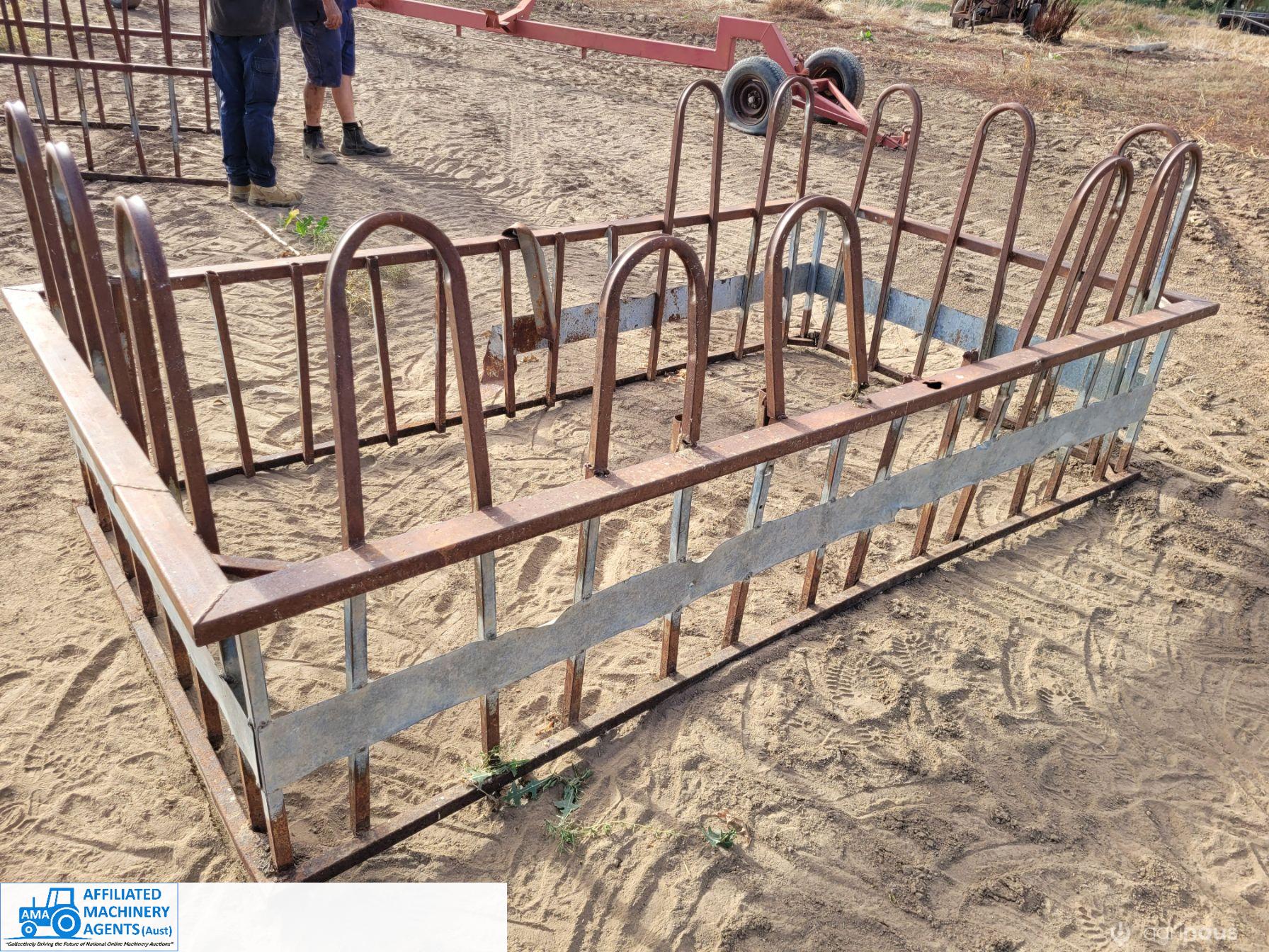 2x Square Calf Bale Feeders