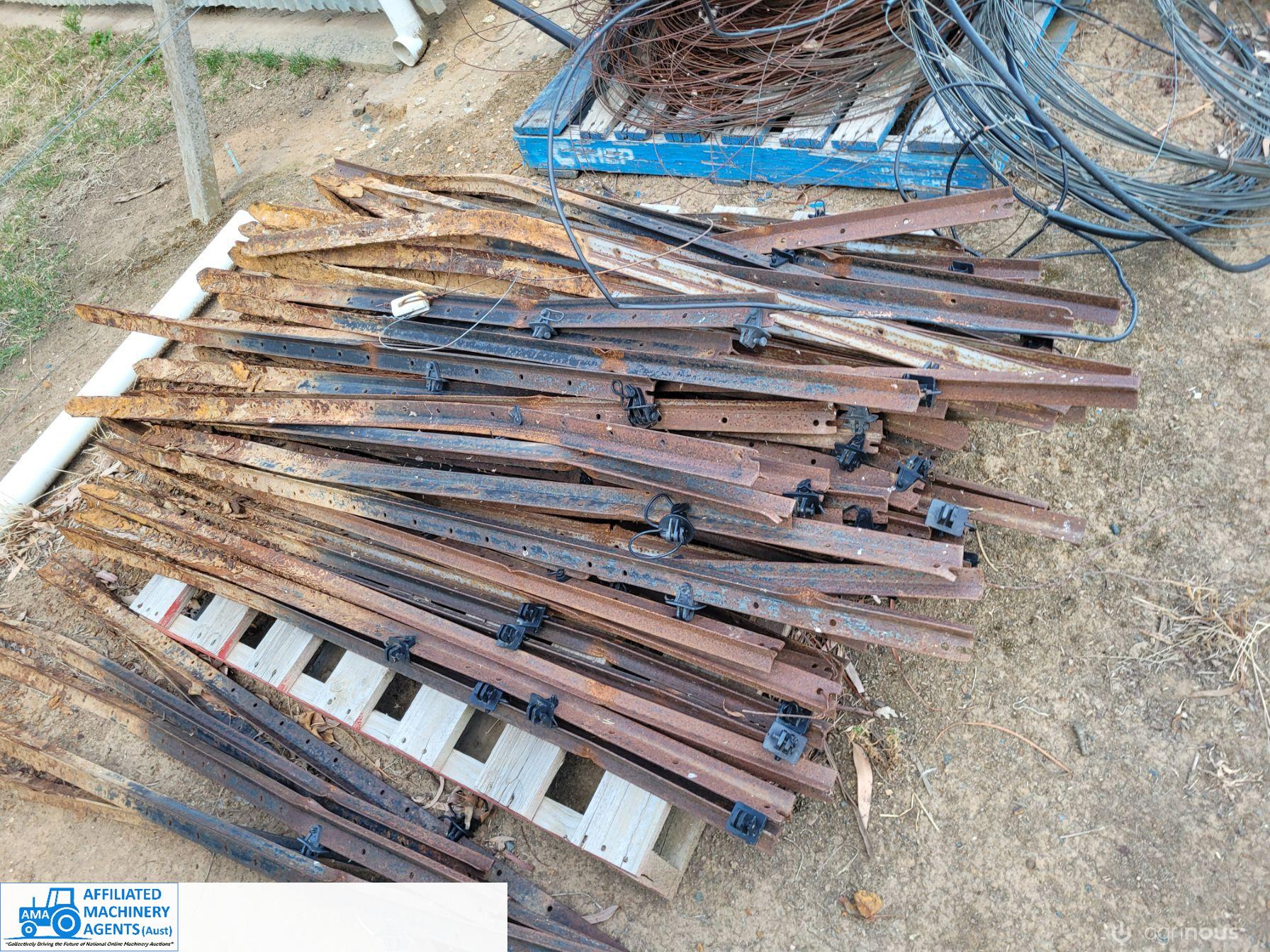 Pallet of 50 Used Star Pickets with Insulators