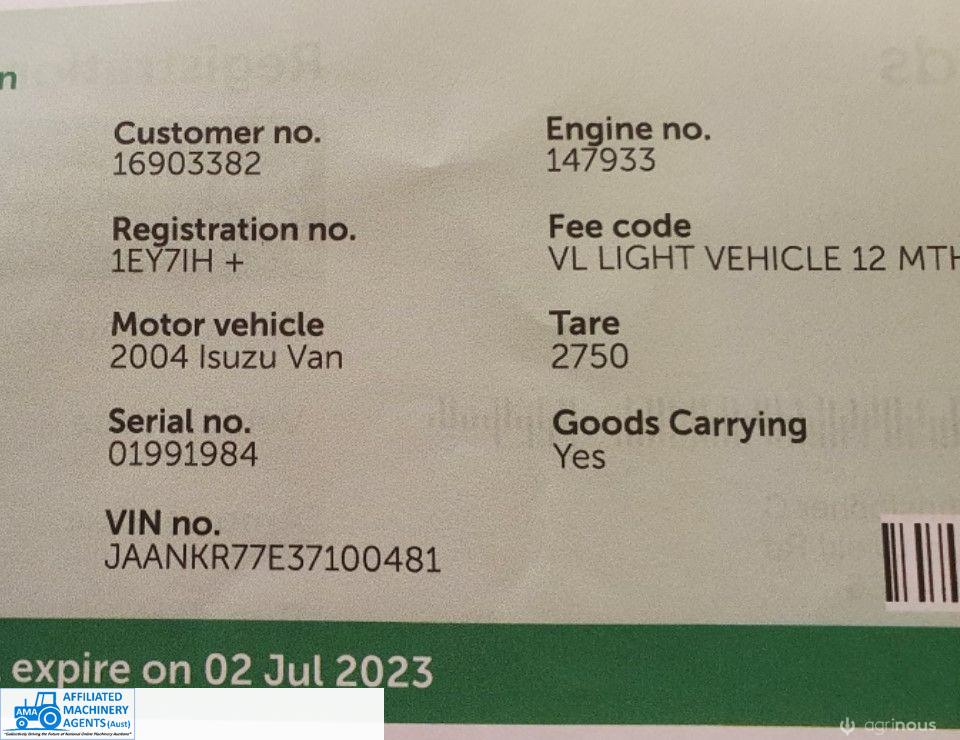 Isuzu NKR-200 Fridge Van (VIN: JAANKR77E37100481) - photo 6