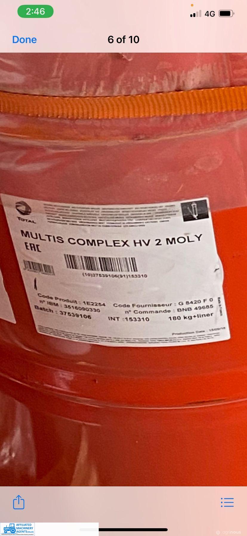 16x 18Kg HV-2 Moly Grease (New Un-used) - photo 2