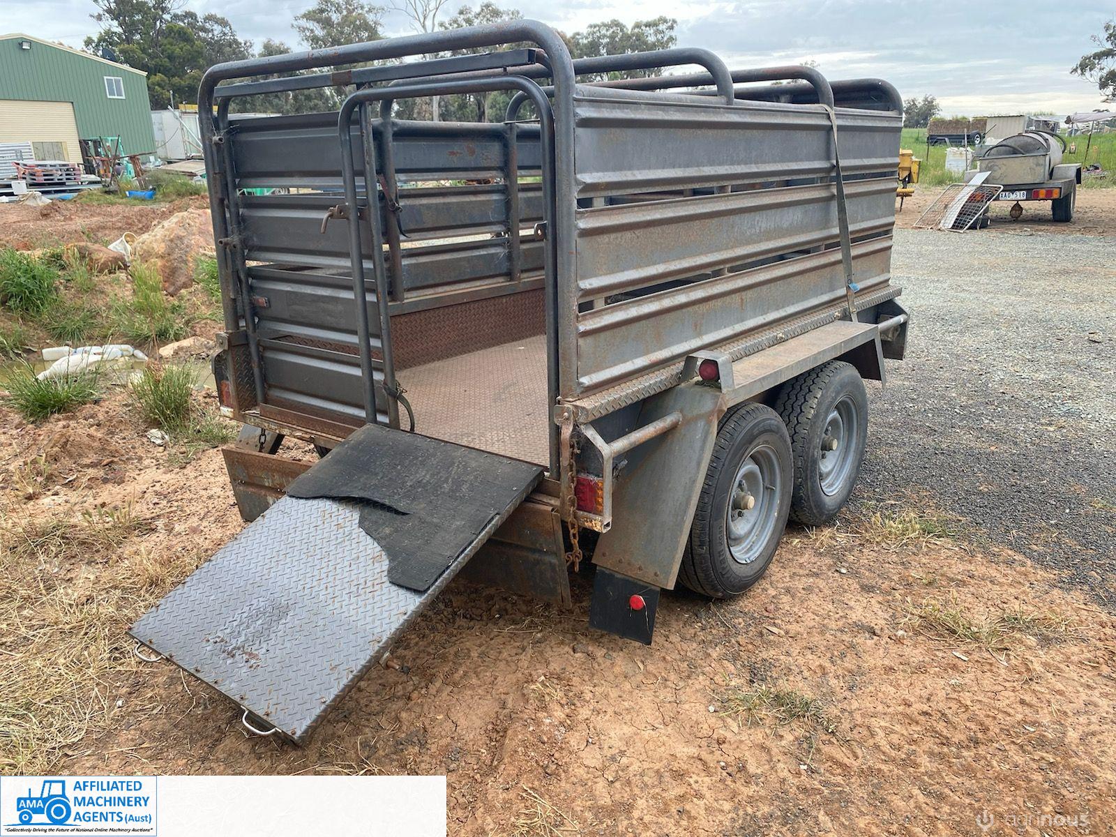 Tandem Trailer (8ft x 5ft) with Stock Crate (VIN: 6APBXTRLRVC000799) - photo 5