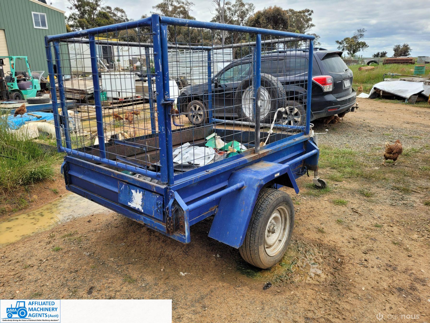 6x4 Tipping Trailer with Mesh Crate
