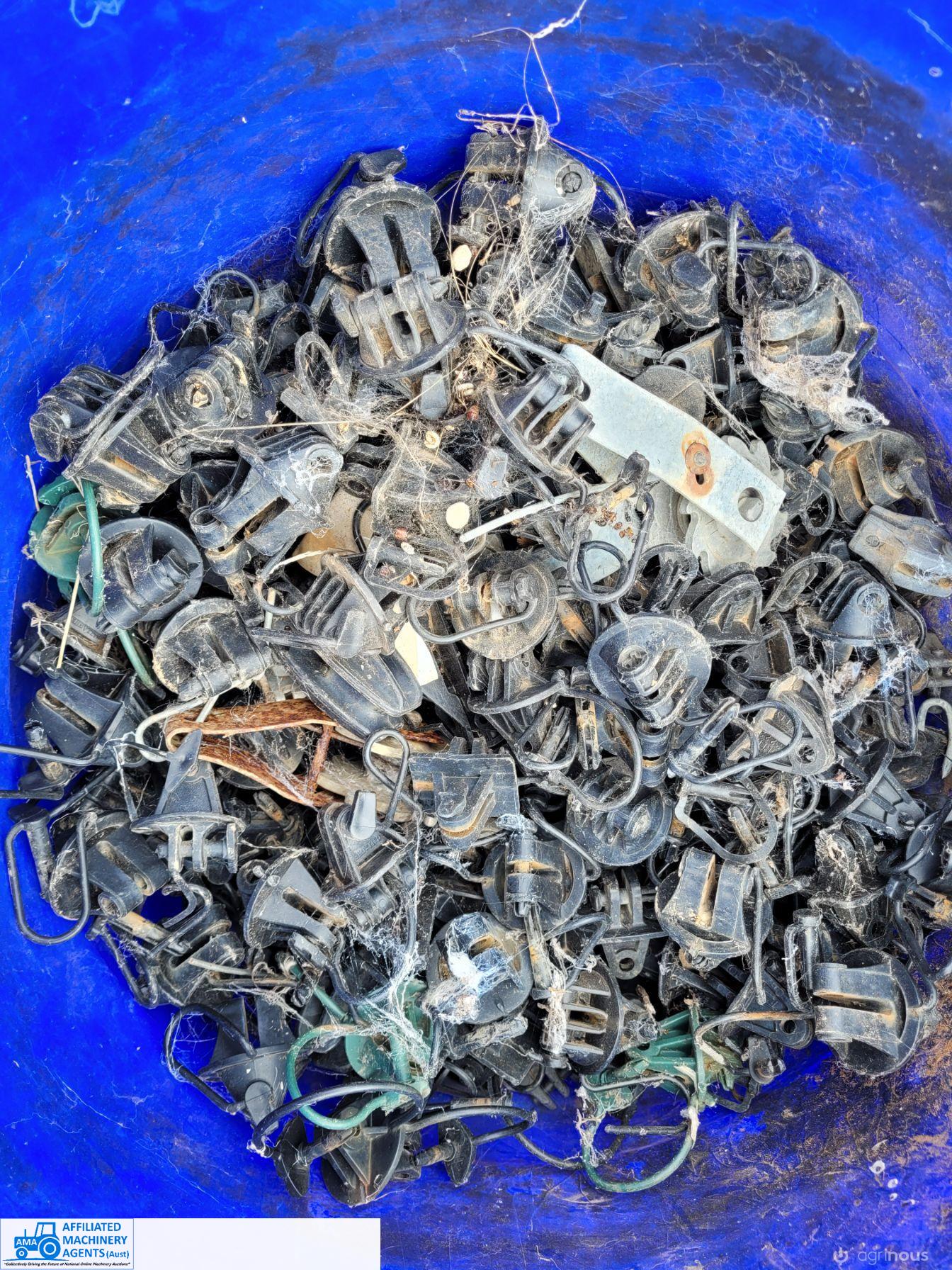 Tub of Poly Fence Insulators