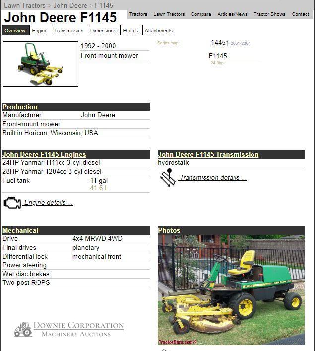 John Deere F1145 Mower - photo 6