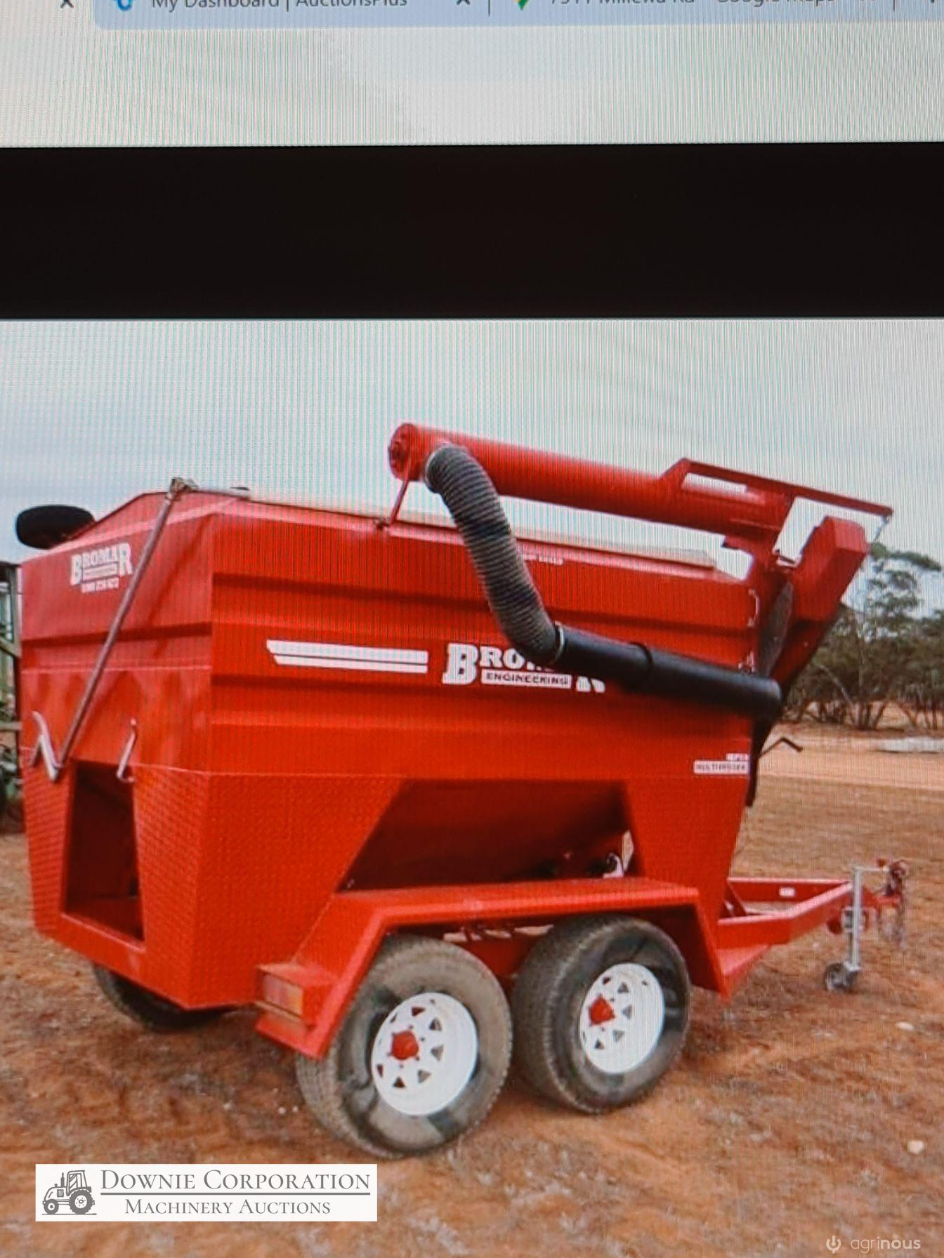 Bromar twin bin feed trailer