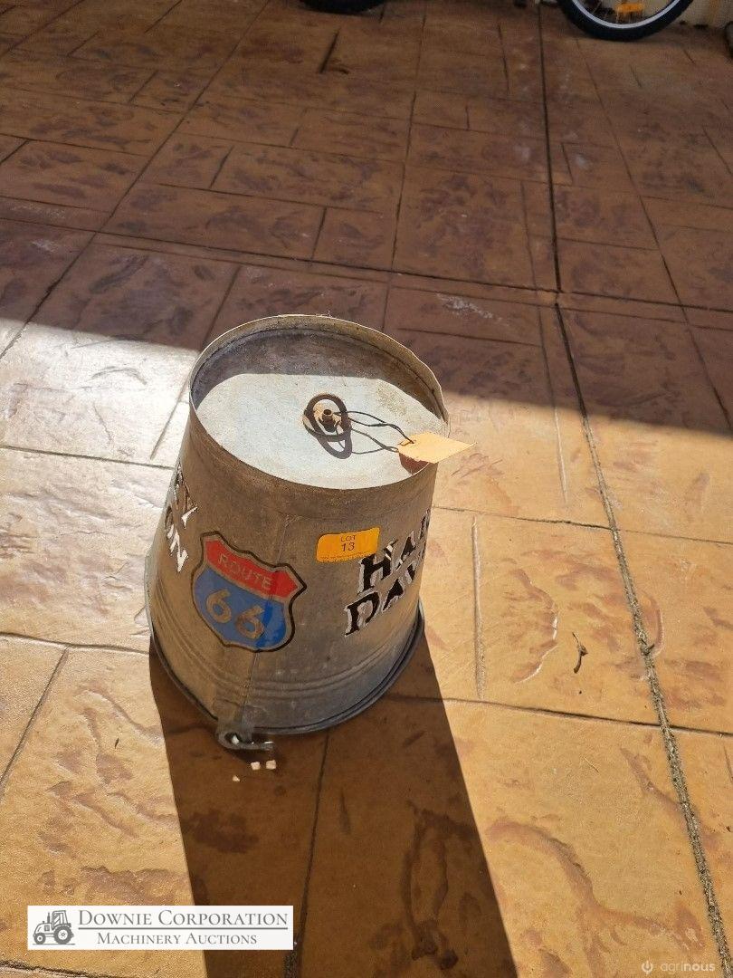 Harley Davidson Hanging Light Shade (Galv Bucket)