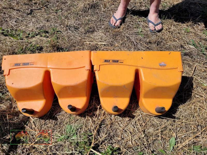 2x 2 Teat Calf Milk Feeders (Orange)