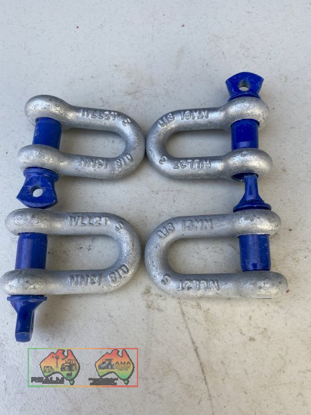 4x New D shackles ~ 2 ton ~ 13mm - photo 1