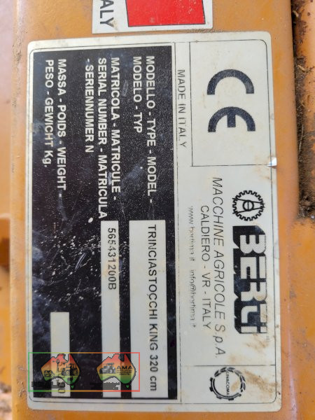 Berti 3.2m H/Duty Flail Mulcher - photo 6