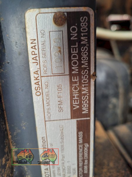 2009 Kubota M105s FWA Tractor with 1.5t Forklift Tower - photo 13