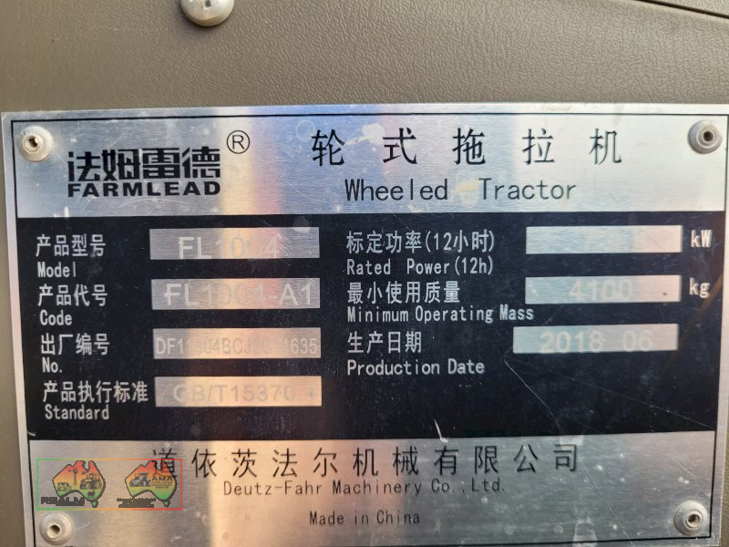 2018 Farm Lead FL-1004 FWA Tractor - photo 19