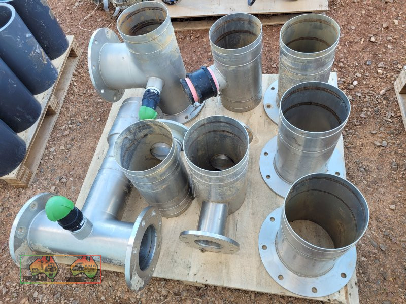 Assorted New 8" Stainless Layflat Fittings