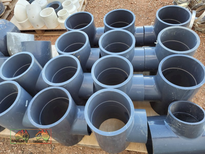 14x New PVC Mains T-Joiners (8" to 6")