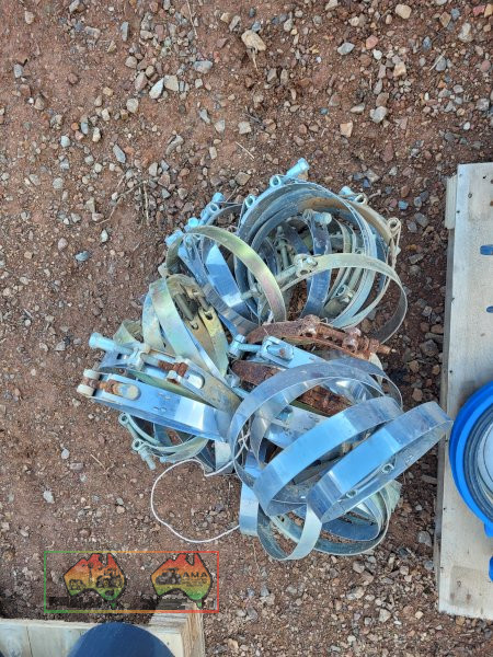 Numerous 8" Pipe Bands/Clamps