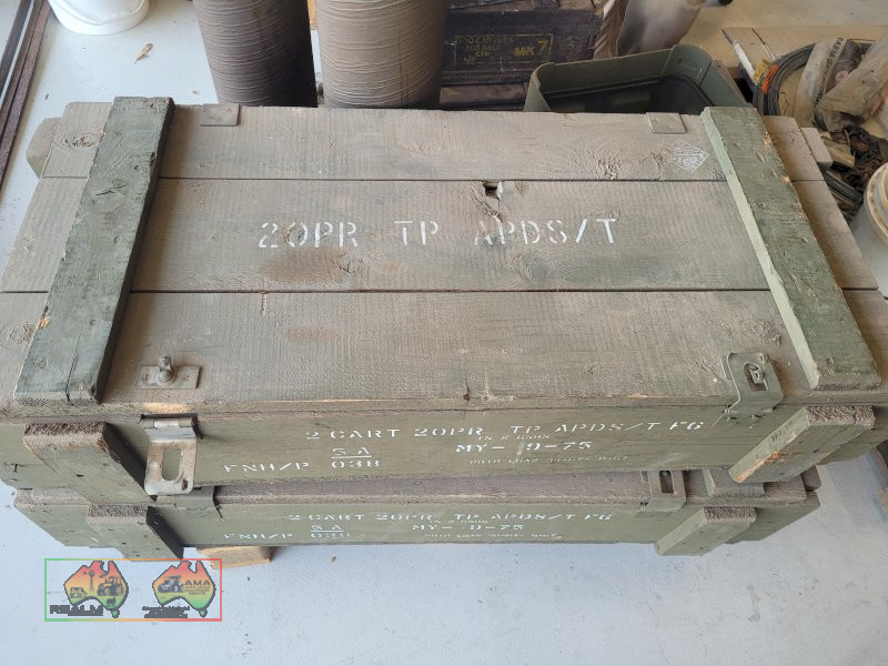 2x Pine Army Storage Boxes (17"W x 40"L x 10"H) - photo 3