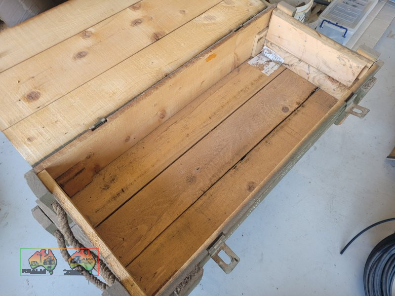 2x Pine Army Storage Boxes (17"W x 40"L x 10"H) - photo 5