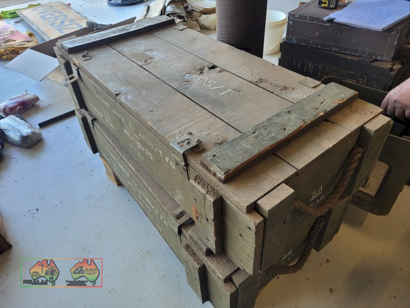 2x Pine Army Storage Boxes (17"W x 40"L x 10"H)