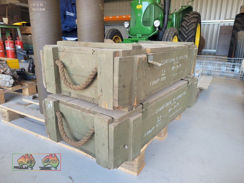 2x Pine Army Storage Boxes (17"W x 40"L x 10"H) - photo 4