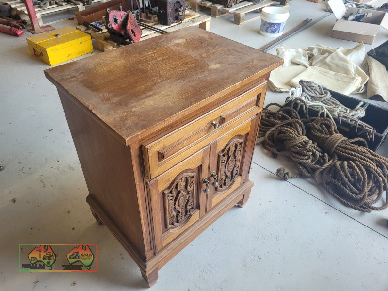 Small Antique Timber Cabinet - photo 5