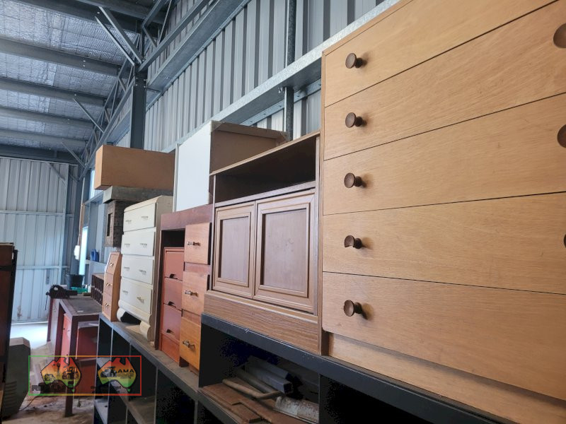 Assorted Timber Draws & Cupboards (Suit Shed Storage)