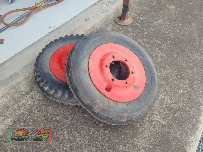2x Lanz Bulldog Front Tractor Wheels with Olympic 6.00x16 Tyres